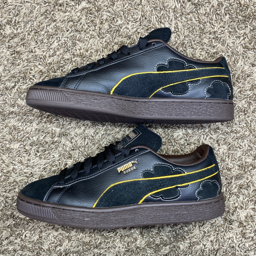 Puma Suede One Piece Blackbeard Shoes Men's 5.5 Black 396724-01 Anime Collab